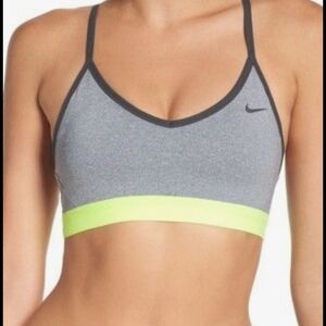 NIKE Indy Dri Fit Sports Bra Gray  ** Large **  EUC!!